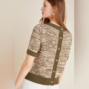 Anthropologie Jasper Button Back Sweater